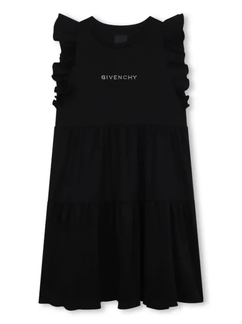 Givenchy Kids Vestido com logo e strass