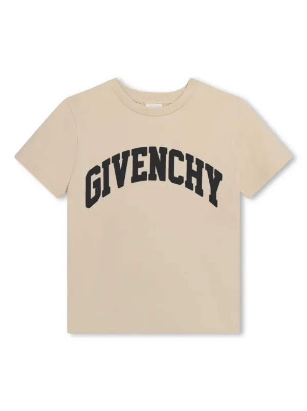 Givenchy Kids logo print Cotton T shirt Neutrals FARFETCH ZA