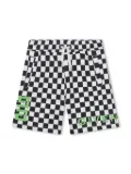 Givenchy Kids checked cotton shorts - Black
