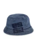 Givenchy Kids logo-print denim bucket hat - Blue