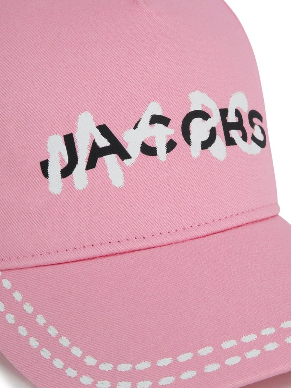 Shop Marc Jacobs Graffiti Logo-print Cotton Cap In Pink