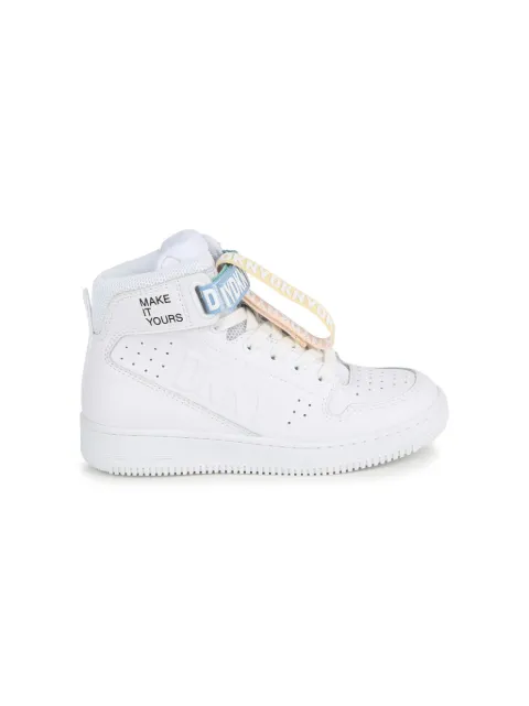 Dkny Kids logo-tape high-top sneakers