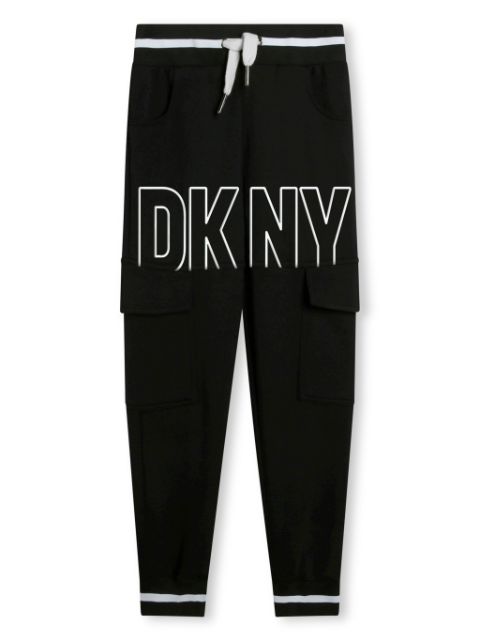 Dkny Kids logo-embroidery cotton track pants