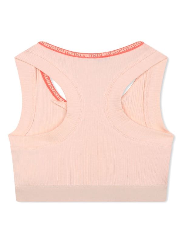 Dkny Kids contrast-trim Crop Top - Farfetch