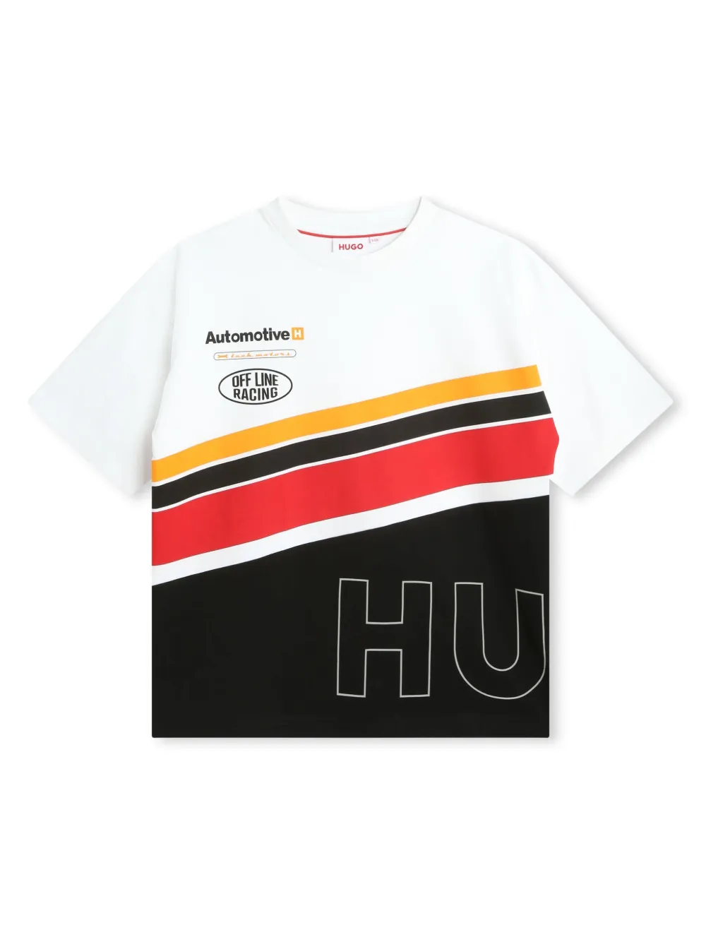 HUGO KIDS T-shirt met logoprint Wit