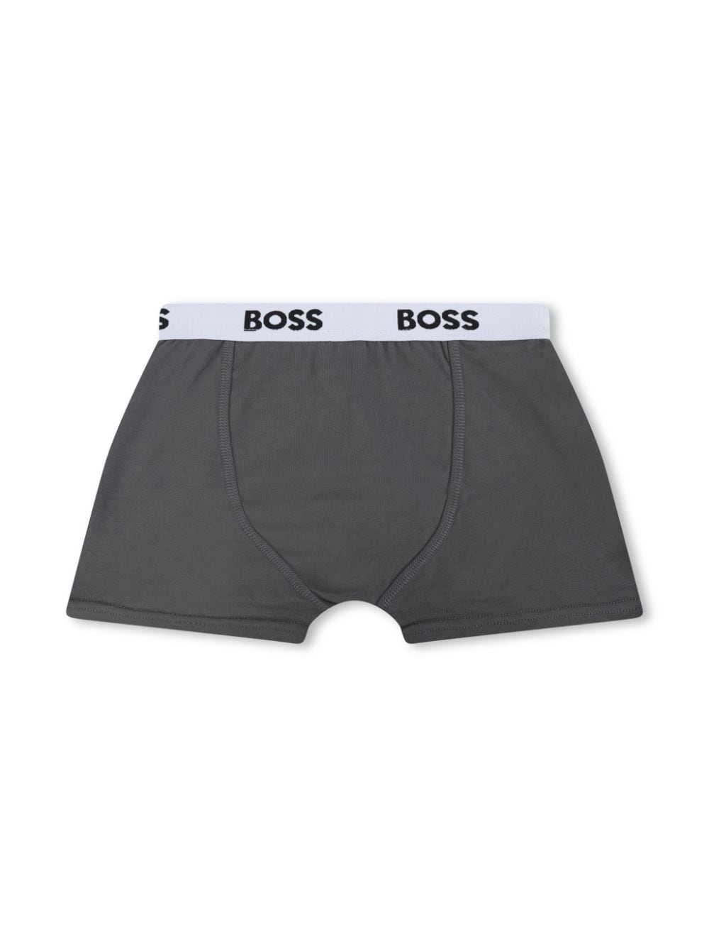 Shop Bosswear Logo-waistband Boxers (pack Of Two) In Grey