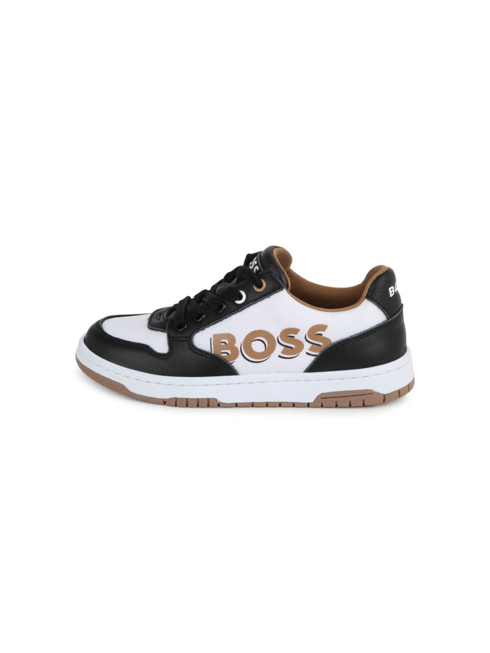 Shop Bosswear Logo-print Panelled Sneakers In Black