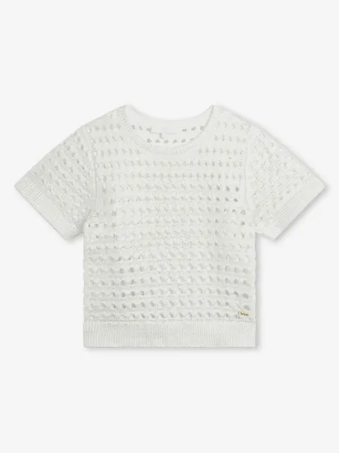 Chloé Kids playera de tejido flojo