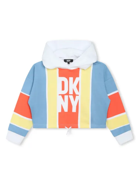 Dkny Kids هودي قطن مخطط