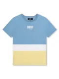 Dkny Kids colour-block cotton T-shirt - Blue