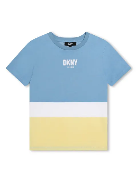 Dkny Kids colour-block cotton T-shirt