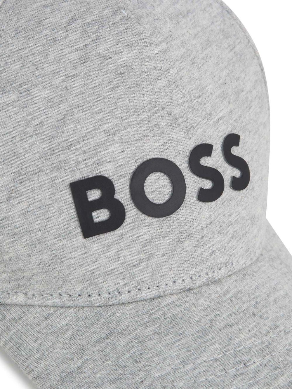 Shop Bosswear Logo-print Cotton Cap In 灰色