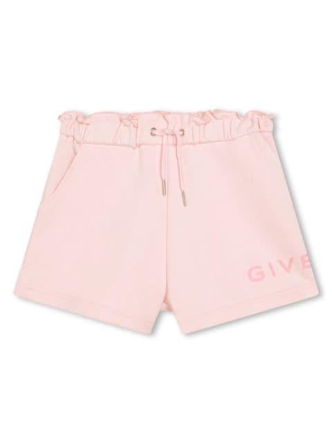 Givenchy Kids logo-print fleece-texture shorts