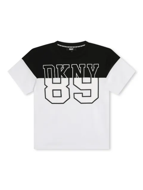 Dkny Kids logo-print colour-block T-shirt