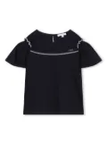 Chloé Kids eyelet-detail gathered blouse - Blue