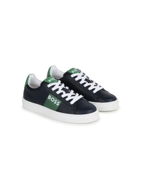 BOSS Kidswear logo-print lace-up sneakers
