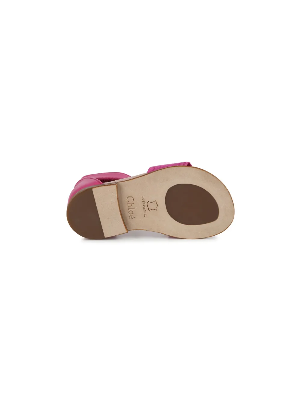 Chloé Kids logo-print Leather Sandals | Pink | FARFETCH