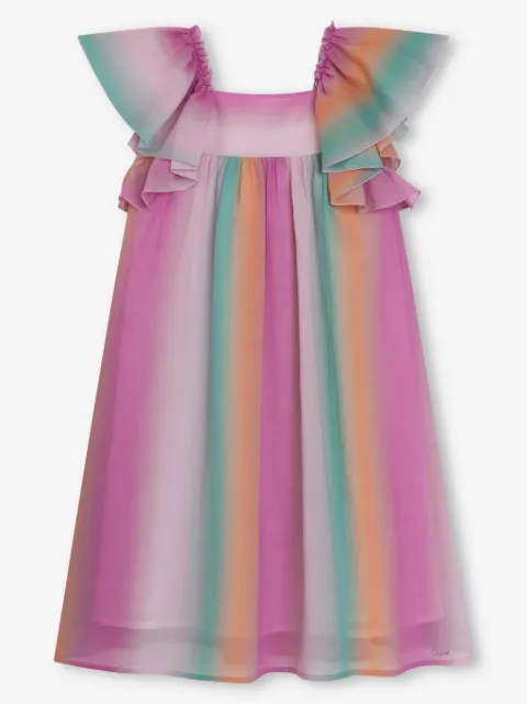 Chloé Kids vestido con motivo de rayas