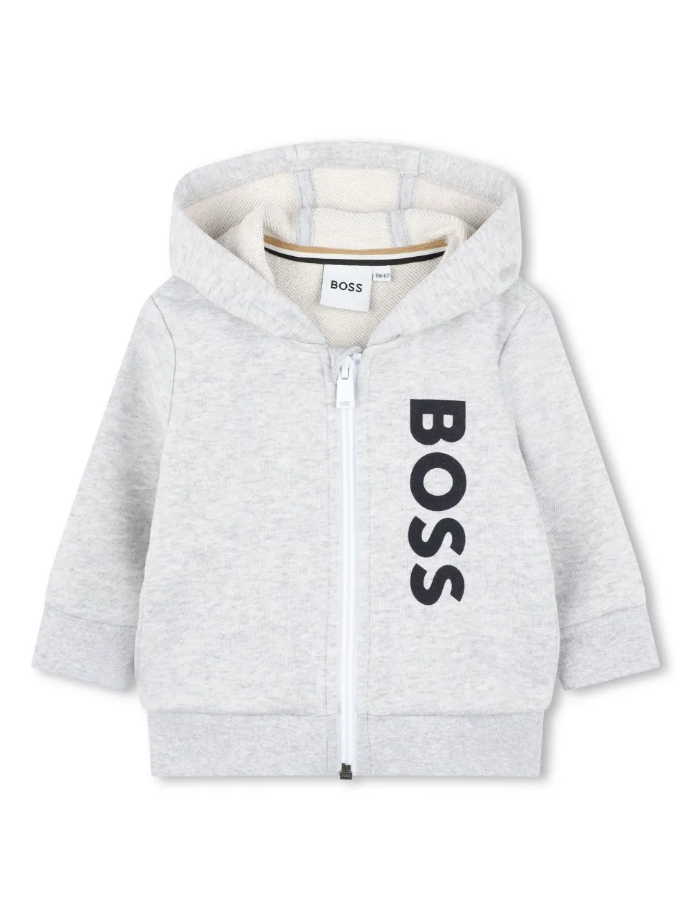 BOSS Kidswear Hoodie met logoprint Grijs