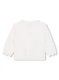 Chloé Kids scallop-edge round-neck cardigan - White