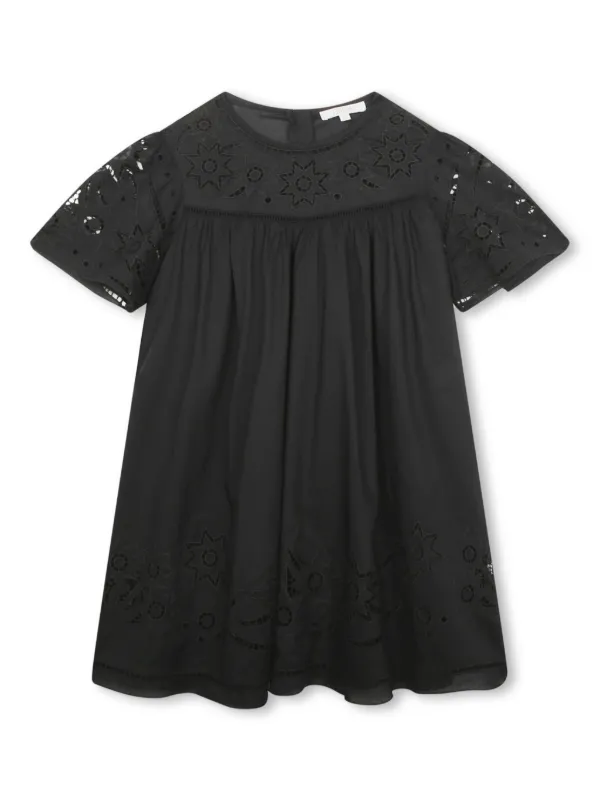 Girls black cotton dress best sale