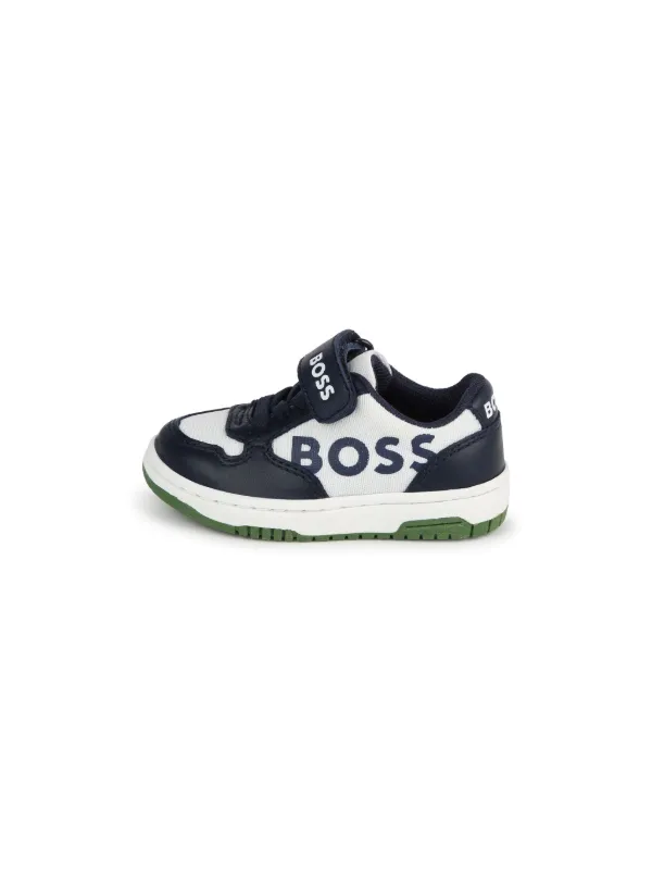 BOSS Kidswear logo print Panelled Sneakers Farfetch