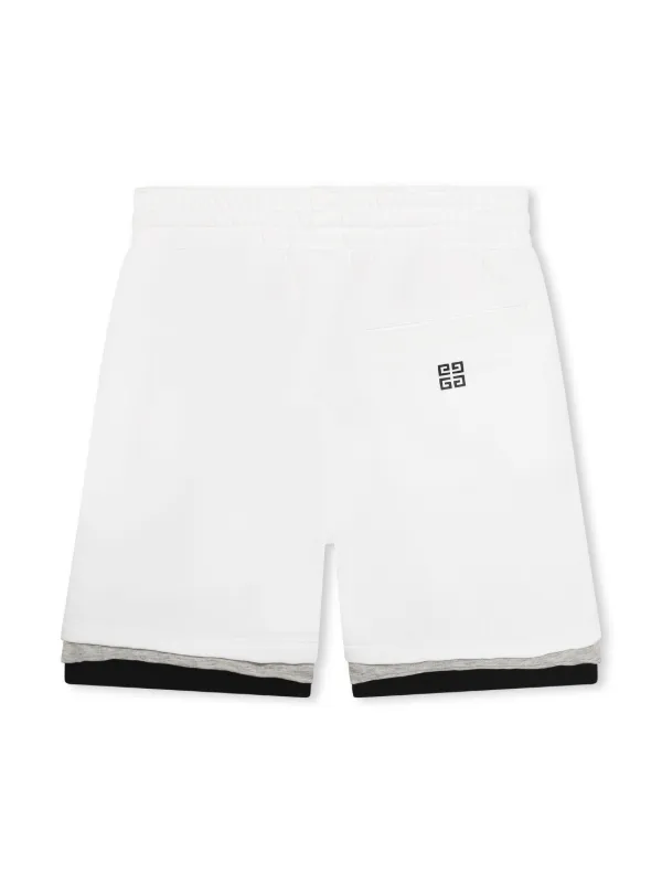 logo print track shorts