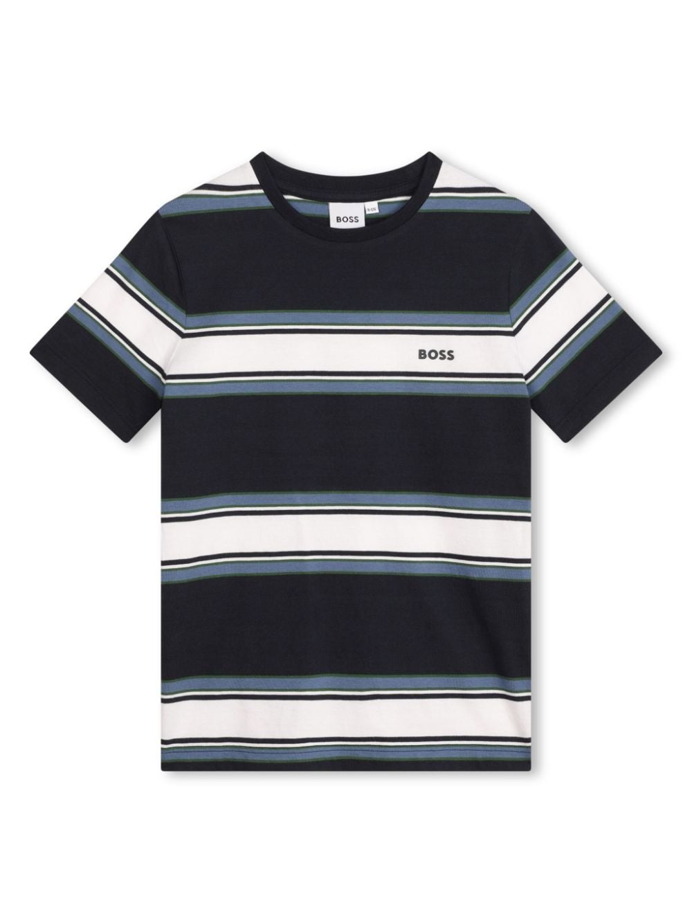 BOSS Kidswear Gestreept T-shirt Blauw