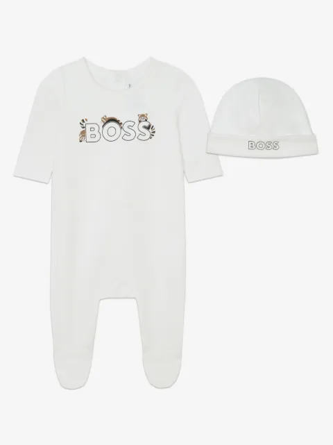 BOSS Kidswear logo-print cotton pajamas set 