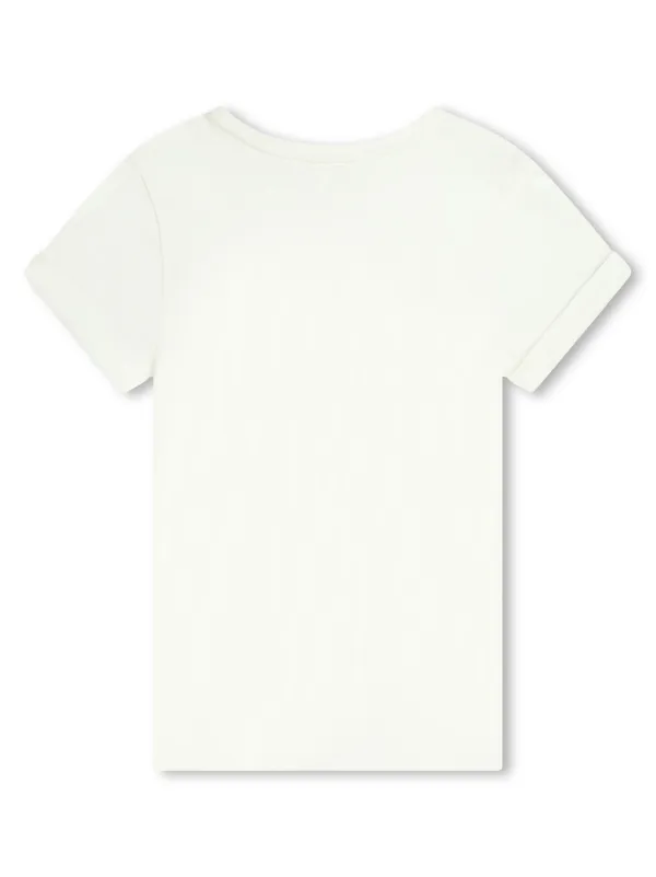 キッズ用トップス Chloe White cotton T-shirt with embroidered logo 23817593_53826486_600.jpg