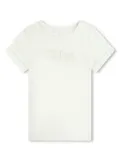 Chloé Kids logo-embroidered jersey T-shirt - White