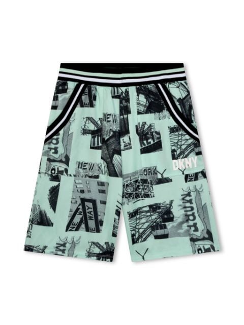 Dkny Kids graphic-print Bermuda shorts