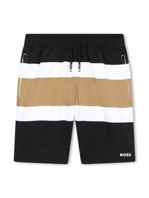 BOSS Kidswear short de bain à design colour block