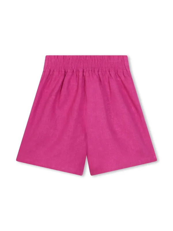 Chloé Kids リネンショートパンツ | ピンク | FARFETCH JP