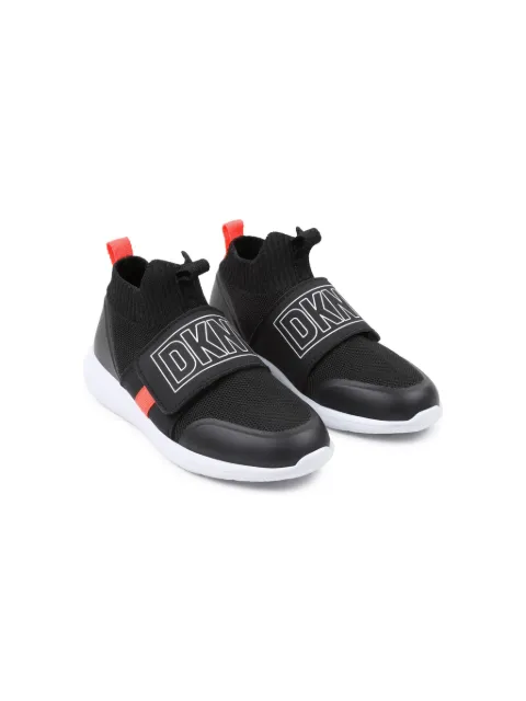 Dkny Kids logo-strap slip-on sneakers