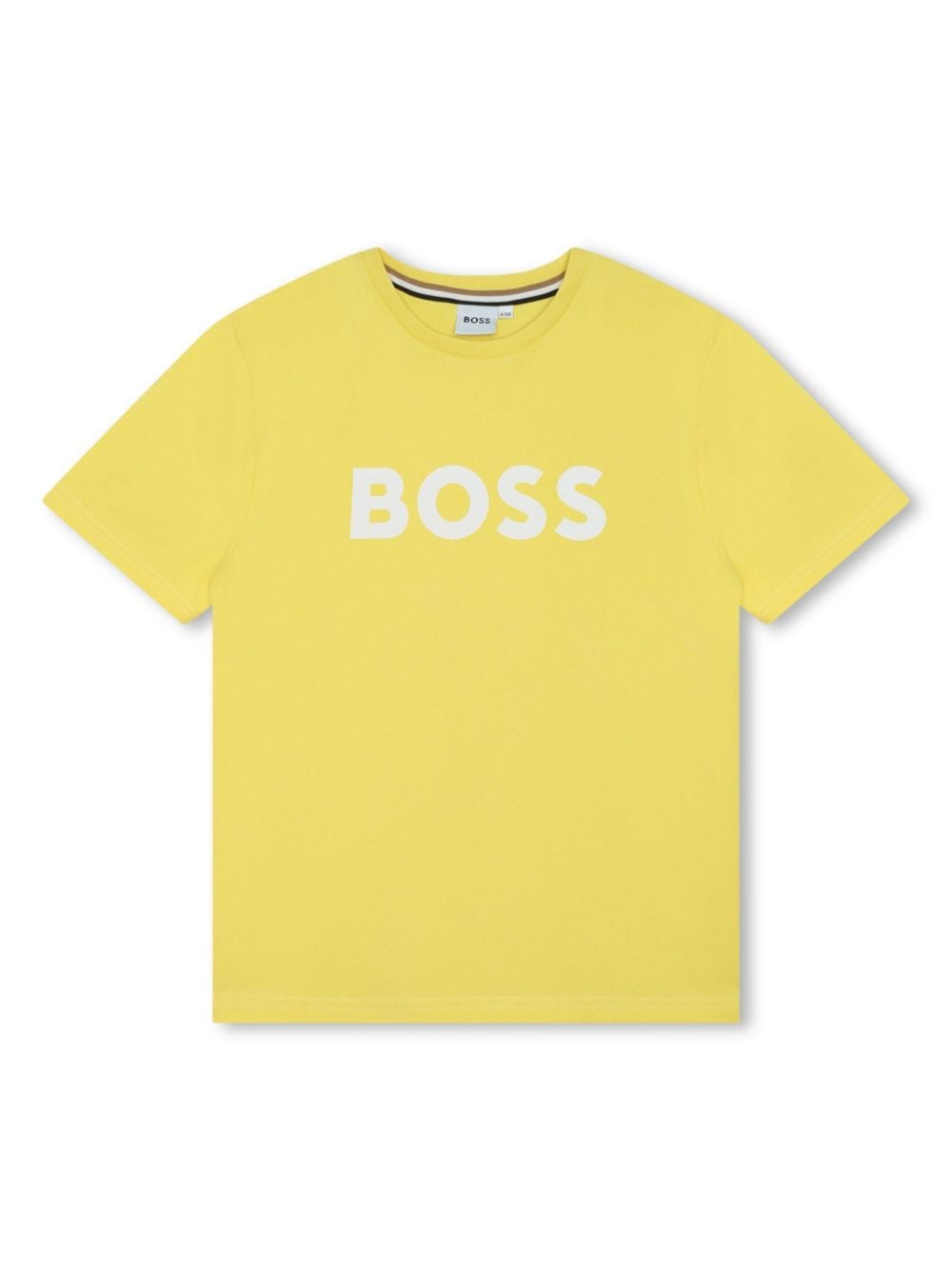 Bosswear Kids' Logo-print Cotton T-shirt In Yellow