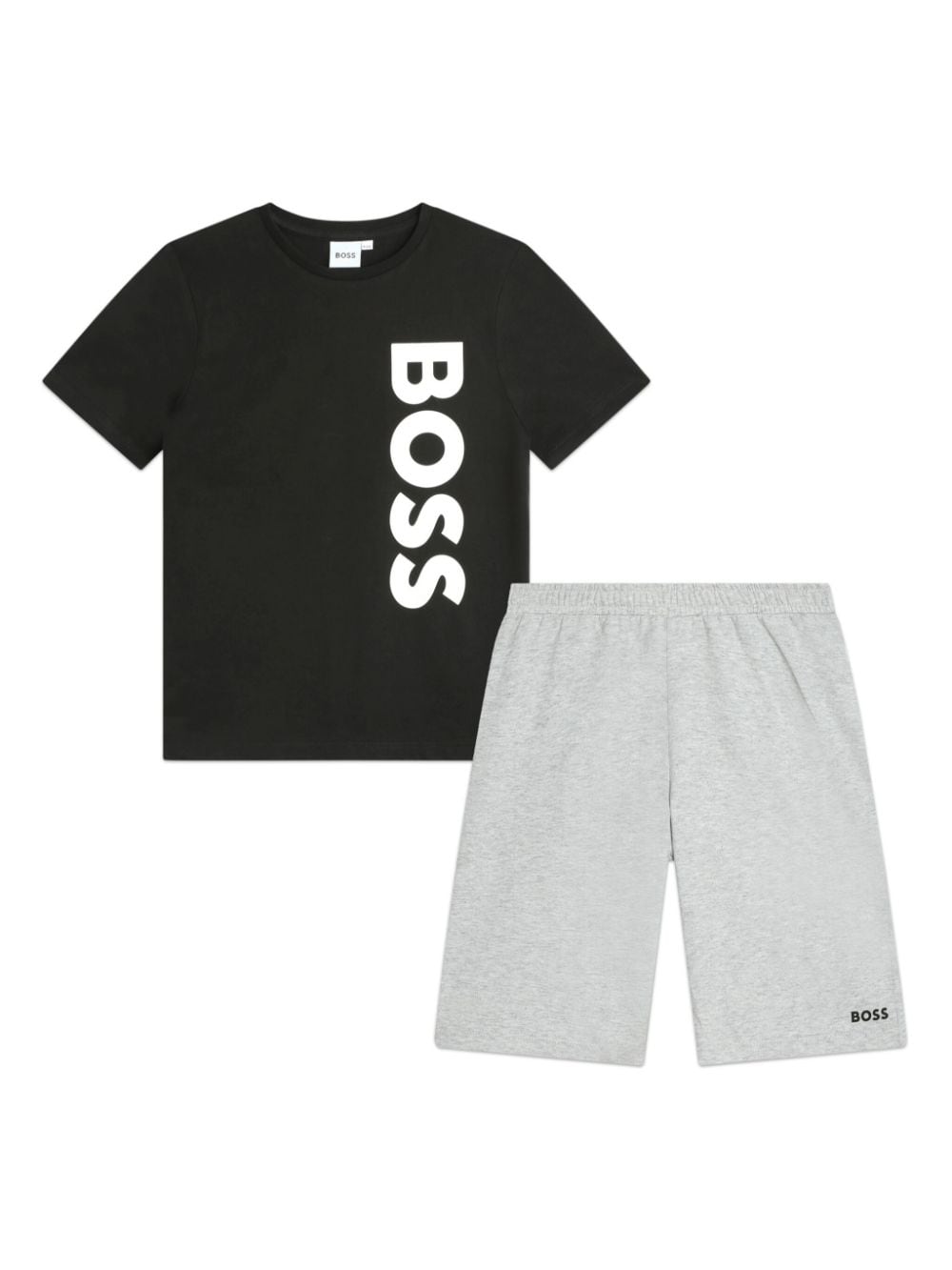 Bosswear Kids' Logo-print T-shirt And Shorts Set In Black