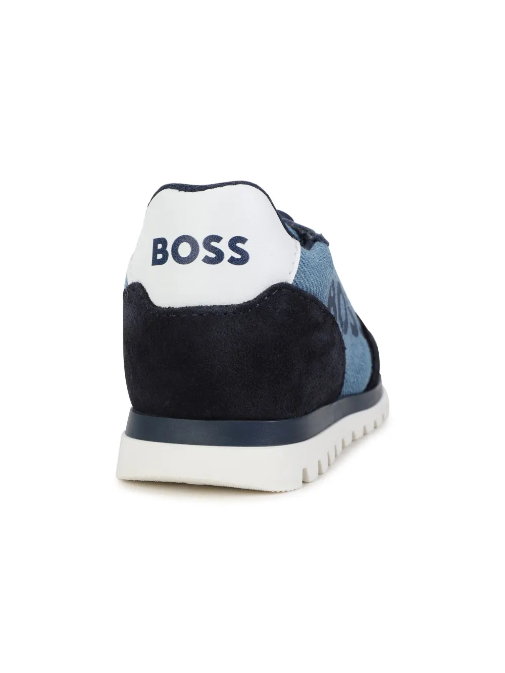 BOSS Kidswear Denim sneakers Blauw