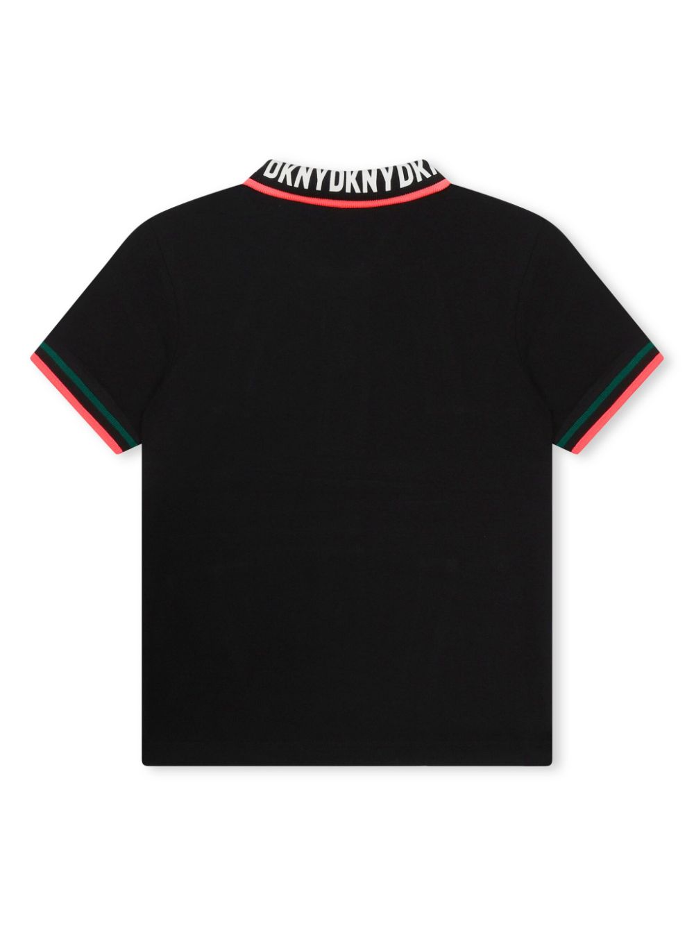 Dkny Kids Poloshirt met contrasterende afwerking en logoprint - Zwart