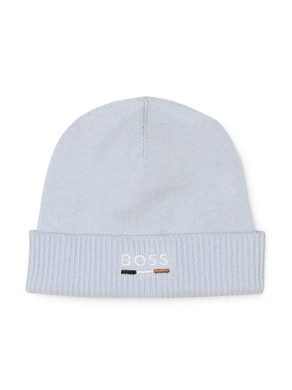 Shop Bosswear Logo-embroidered Cotton Beanie And Slipper Set In Blue