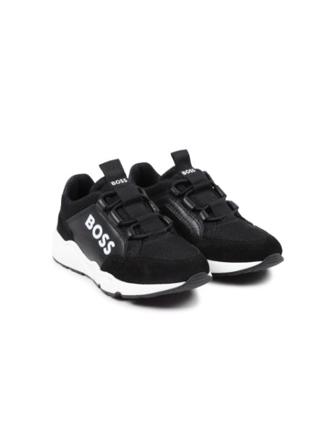 BOSS Kidswear logo-print lace-up sneakers