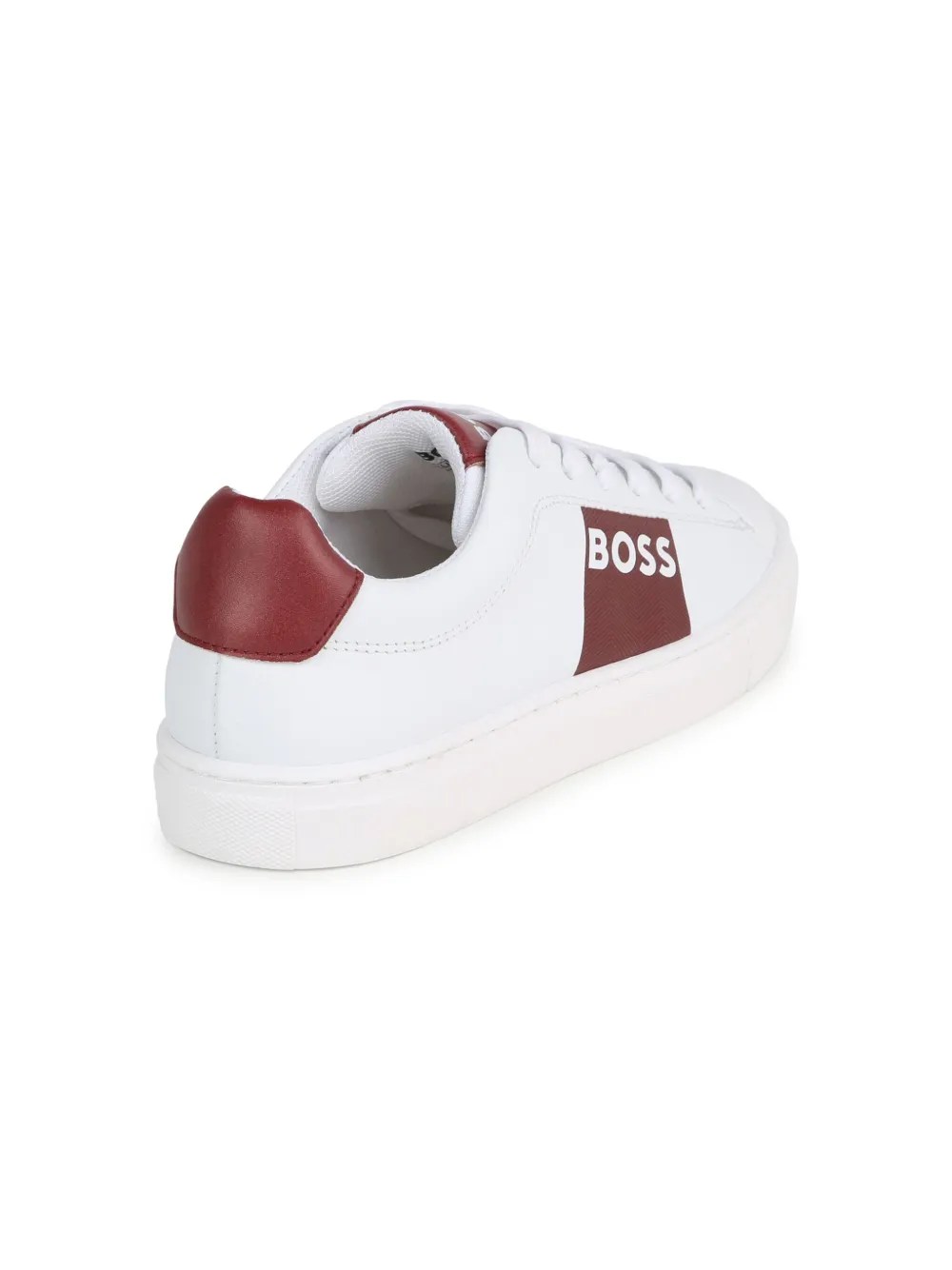 Shop Bosswear Logo-print Lace-up Sneakers In White