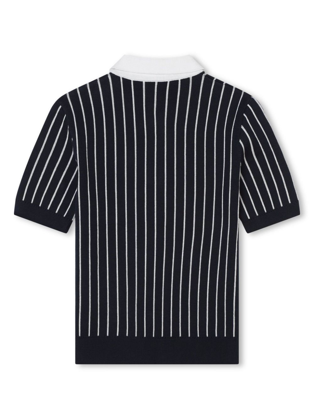 Shop Bosswear Pinstripe-print Cotton Polo Shirt In Blue