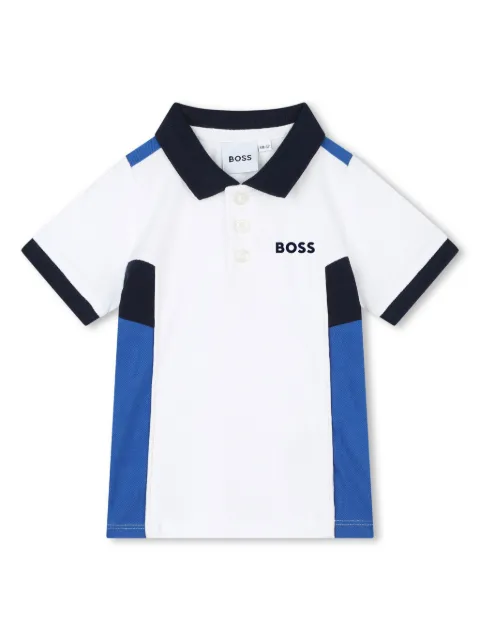 BOSS Kidswear logo-print cotton polo shirt 