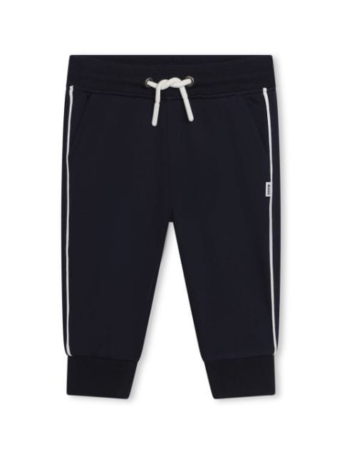 BOSS Kidswear contrast-trim drawstring-waist trousers