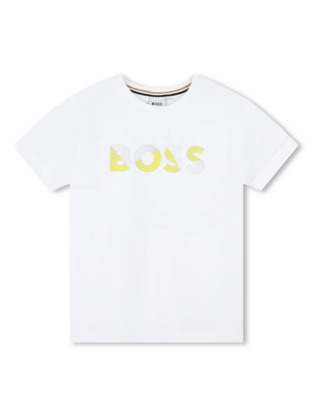 BOSS Kidswear T-shirt met logoprint Wit