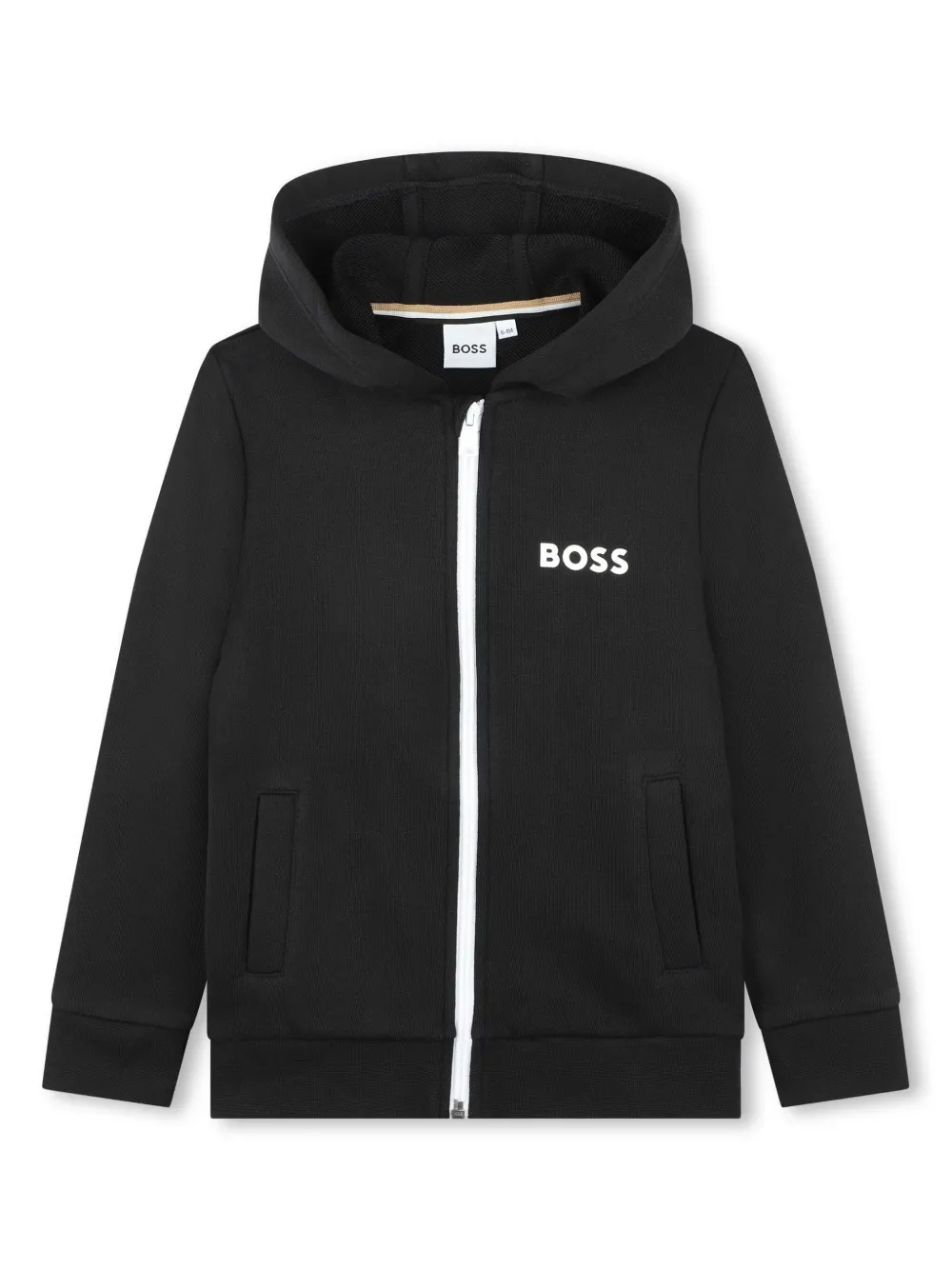 BOSS Kidswear Hoodie met logoprint Zwart