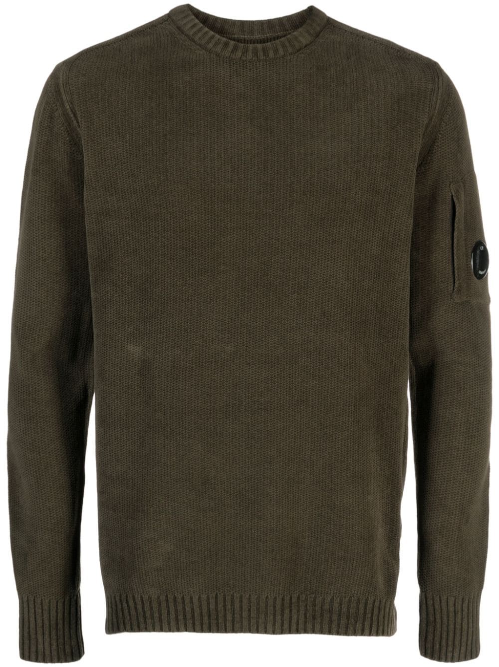 C.P. COMPANY LENS-PATCH CHENILLE COTTON JUMPER