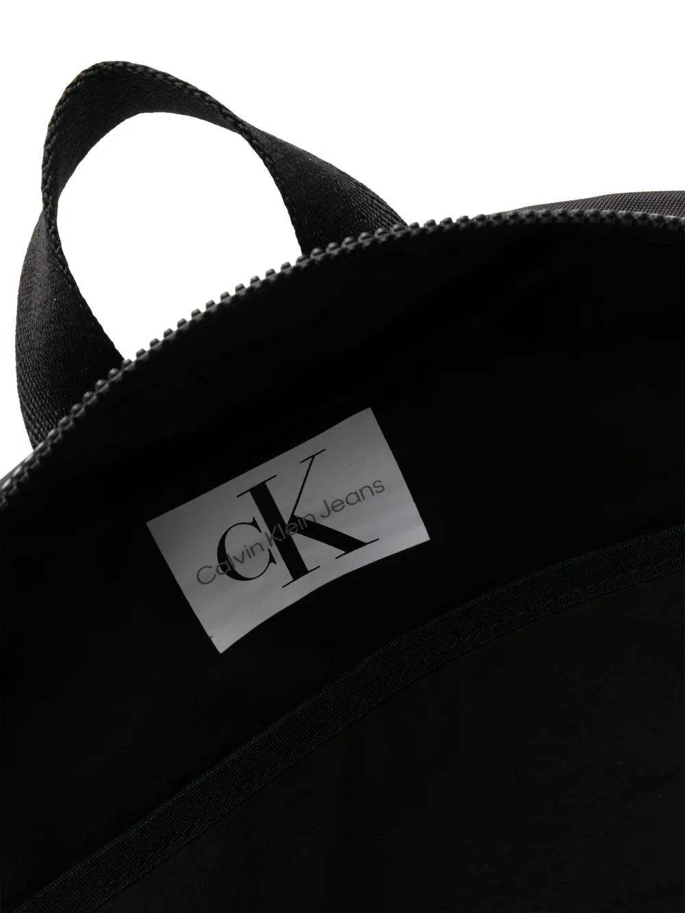 Calvin Klein Logo-print Mesh Backpack In Black