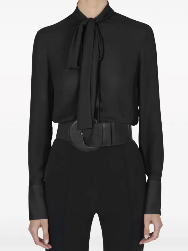 キャロリーナヘレラ Carolina Herreraシルクボウタイブラウス Carolina Herrera ボウタイ ブラウス | ブラック | FARFETCH JP